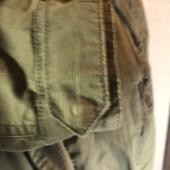 Ambiance Olive Green Jacket Size Med. /Army Style Olive Drab Green Cotton Outer - Picture 12 of 16